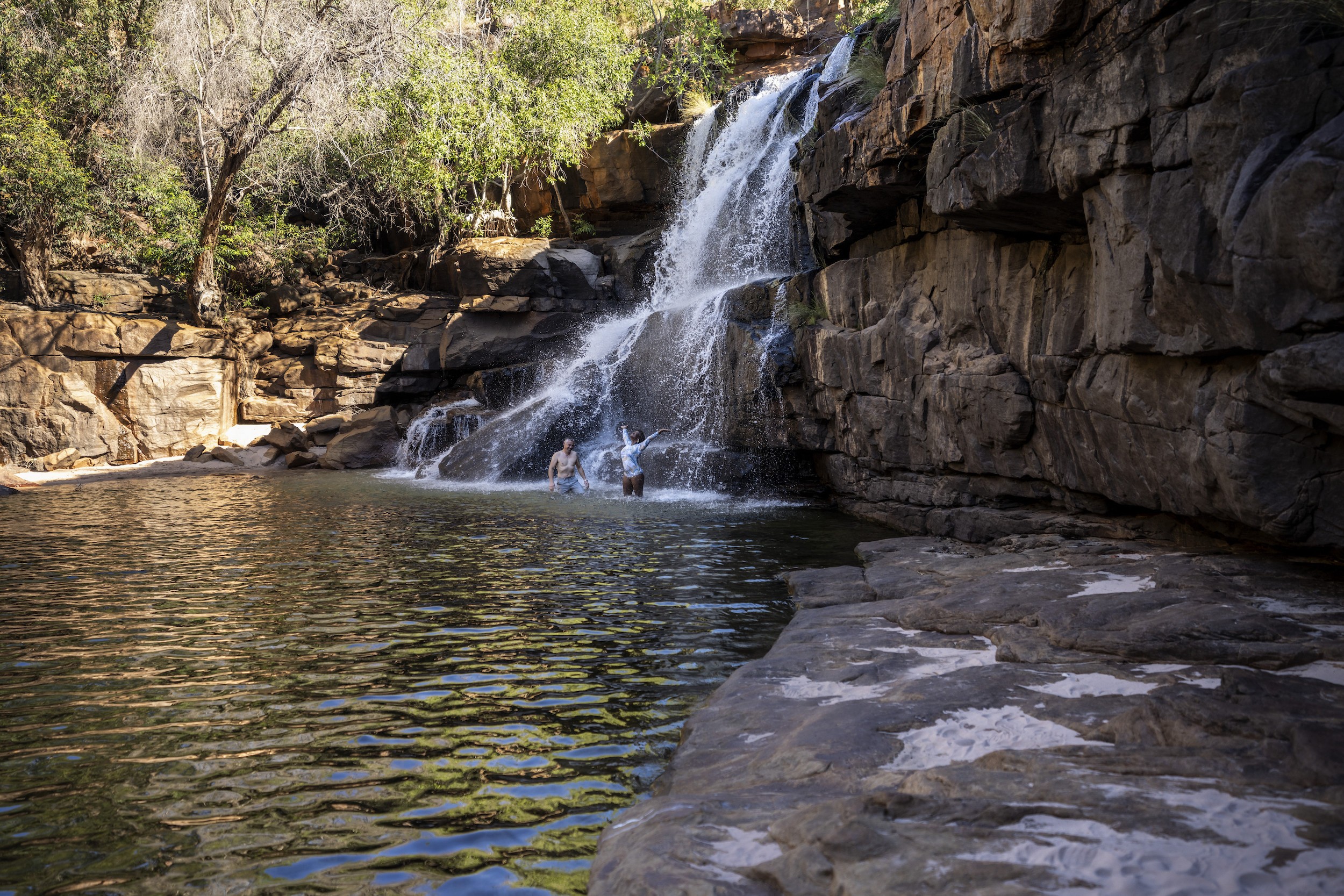Australien Wasserfall auf der Bullo River Station im Northern Territory