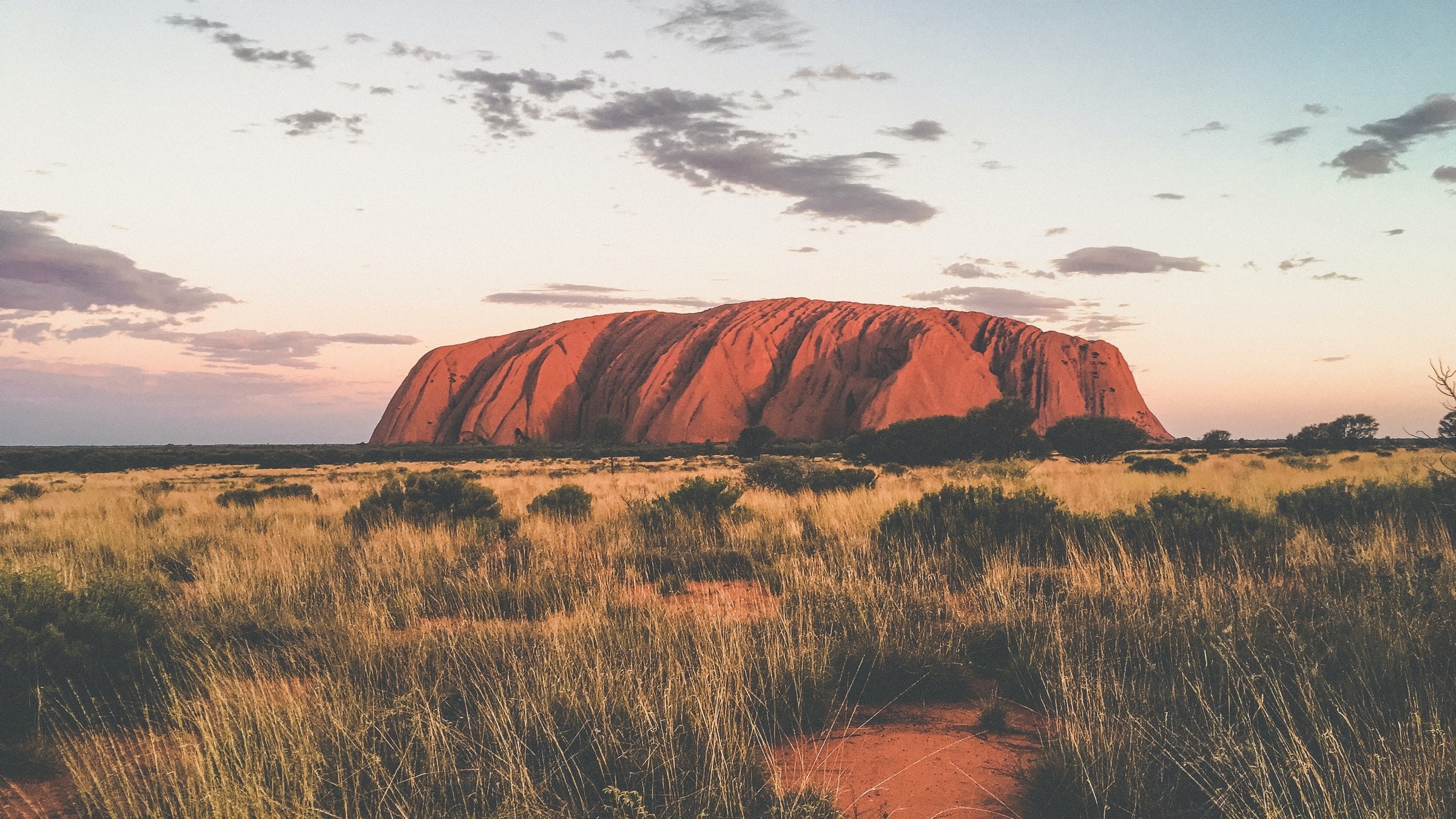 Ayers Rock / Uluru, Australia in golden hour