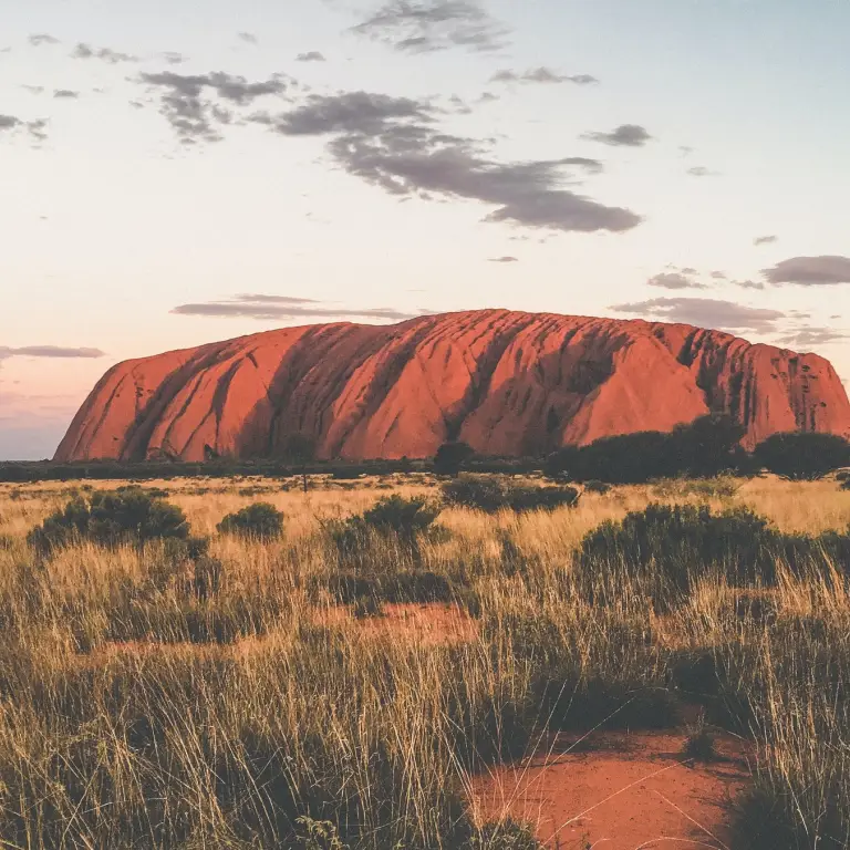 Ayers Rock / Uluru, Australia in golden hour