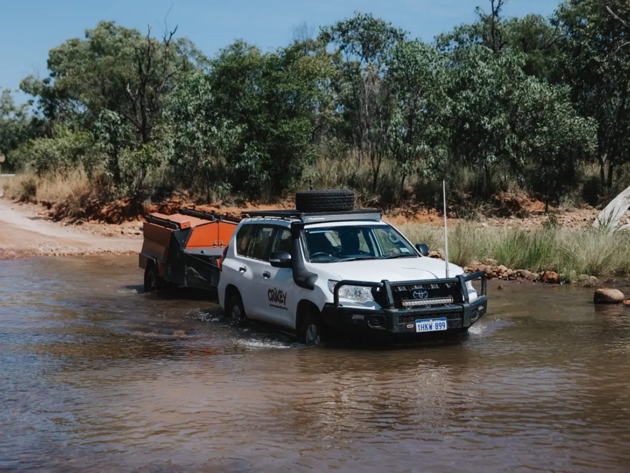 AUS Red centre Crikey camper car