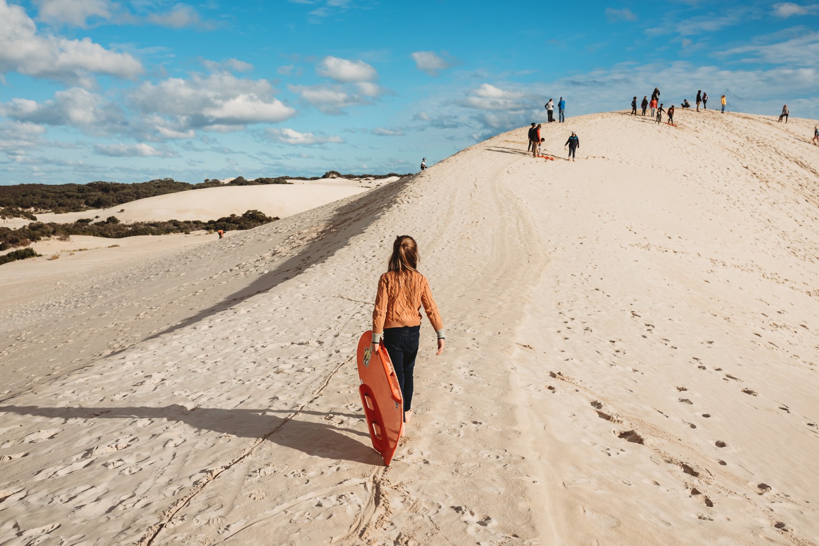 AUS SA Kangaroo Island | Little Sahara sandboarding on sand dunes