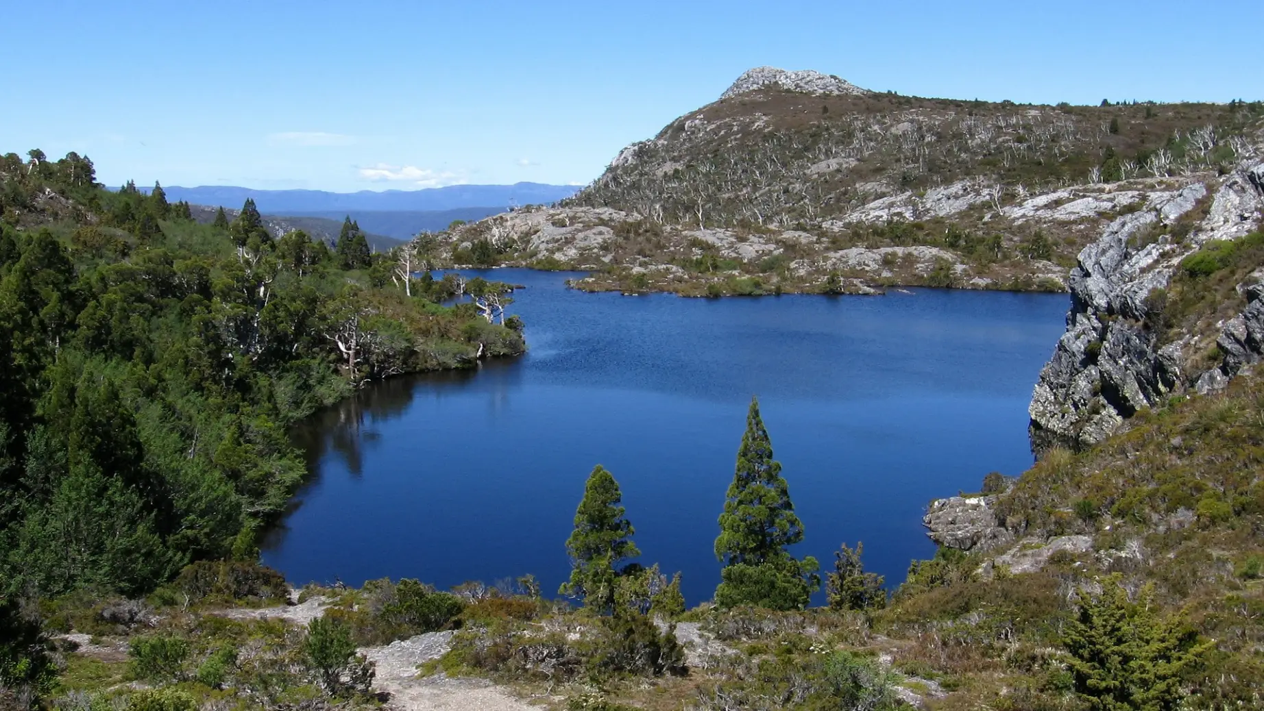 Tasmanien cradle mountain lake st claire national park see berge