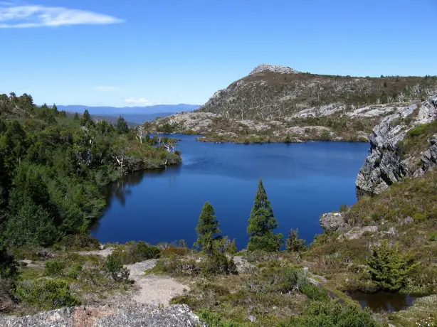 Tasmanien cradle mountain lake st claire national park see berge