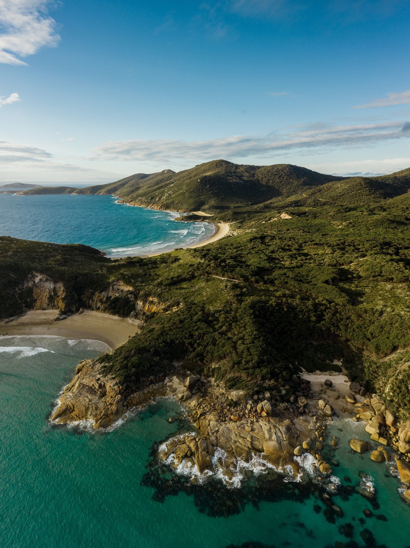 Bays, beaches and sea in Wilsons Promontory National Park, Australia