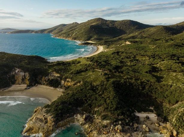 Bays, beaches and sea in Wilsons Promontory National Park, Australia