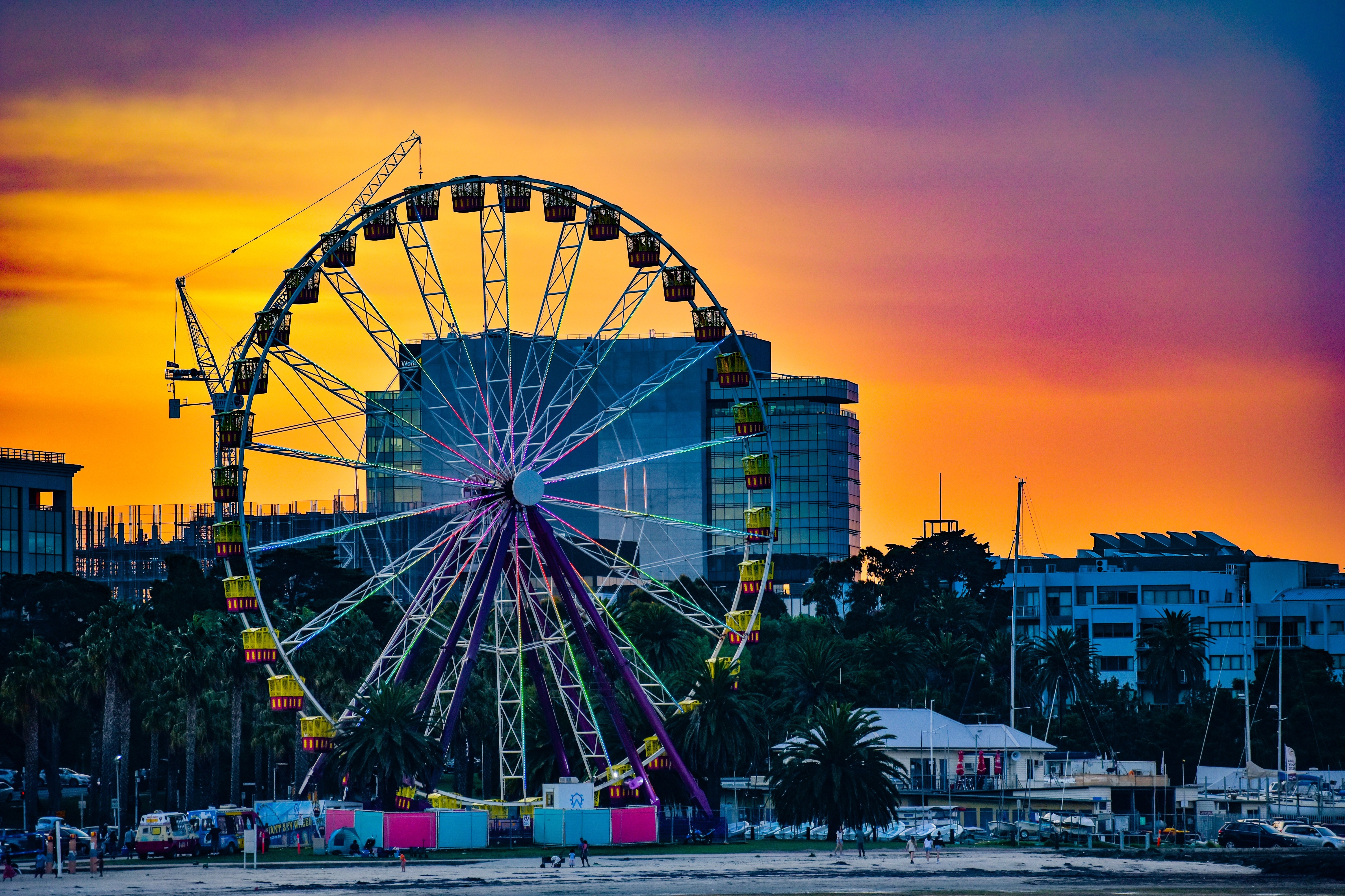australien victoria geelong eastern beach Riesenrad am Strand