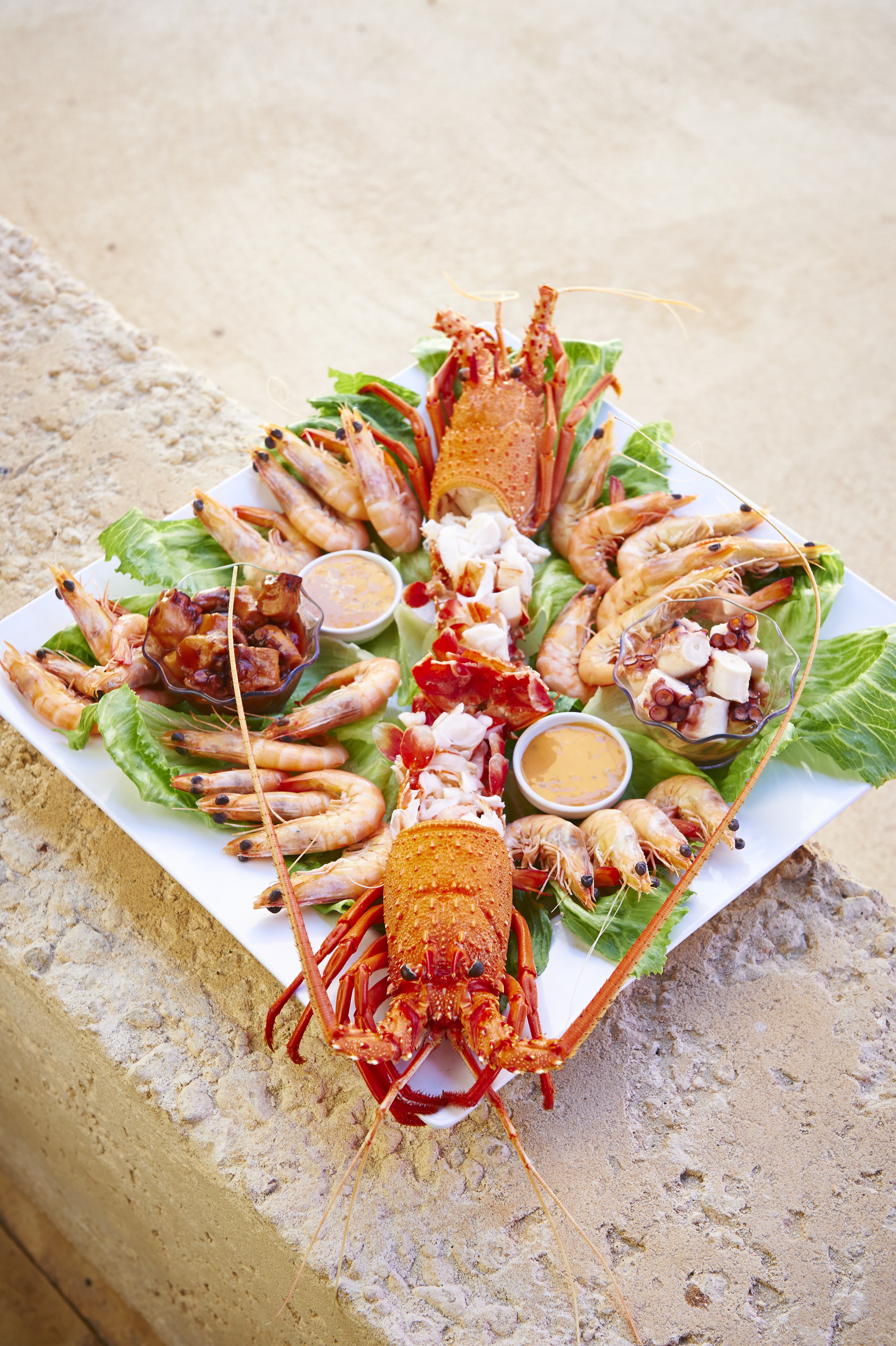 Aus wa Platter of fresh seafood at Lobster Shack cuisine food
