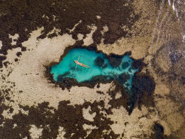 Aus wa Little Armstrong Bay Rottnest Island credit Tourism Western Australia and credit ospreycreative on social media