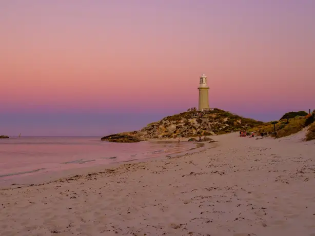 Aus wa pinky beach and bathurst lighthouse rottnest island credit Tourism Western Australia