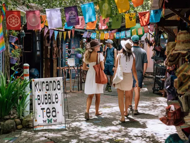 1 Aus qld cairns Kuranda Original Rainforest Markets credit Tourism and Events Queensland Tourism Tropical North Queensland