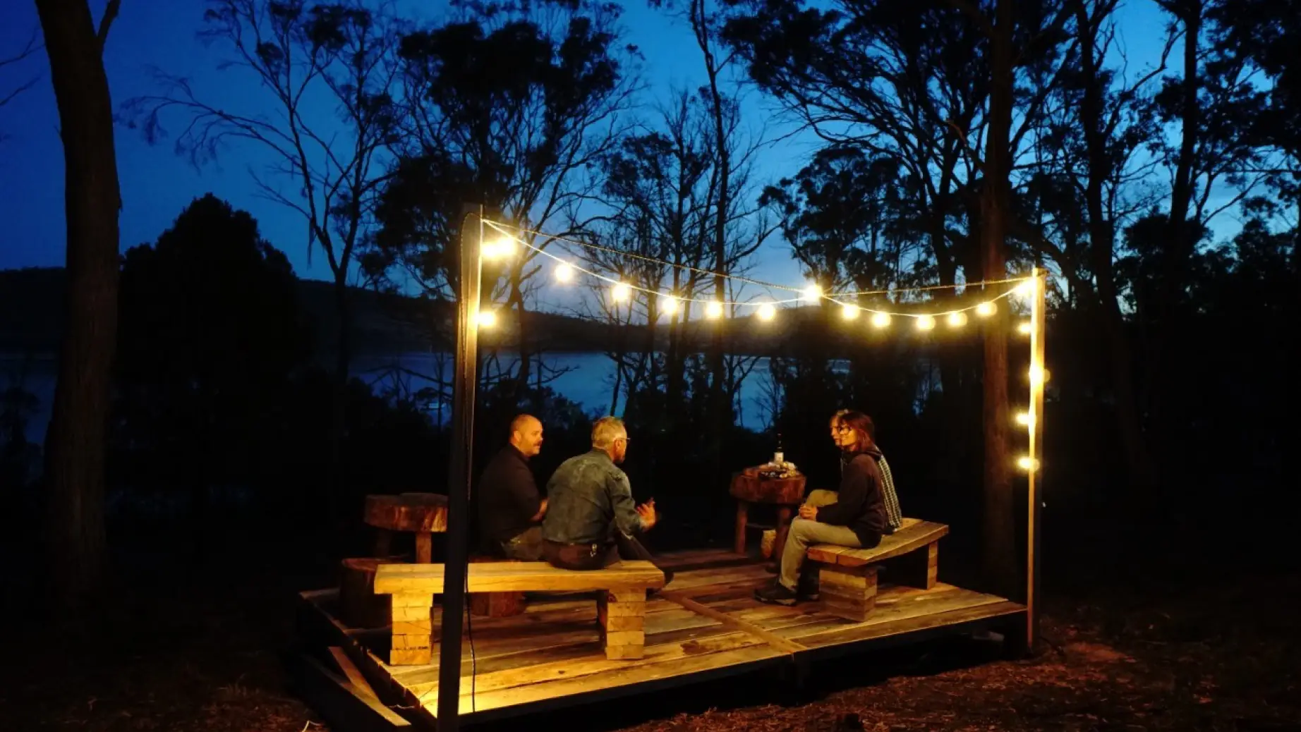 Australien Barbecue bei Nacht