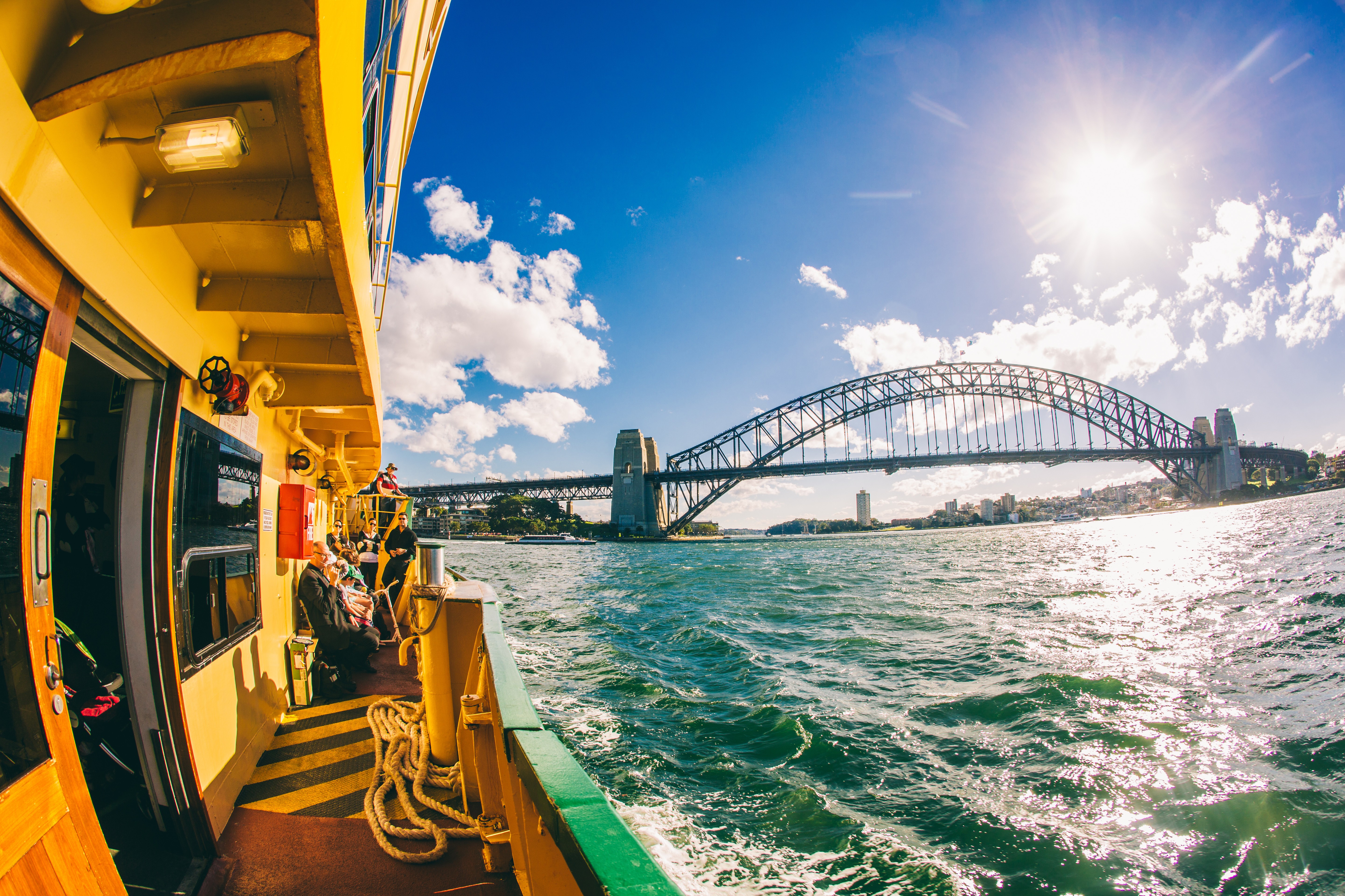 Aus nsw sydney ferry to manly harbour bridge