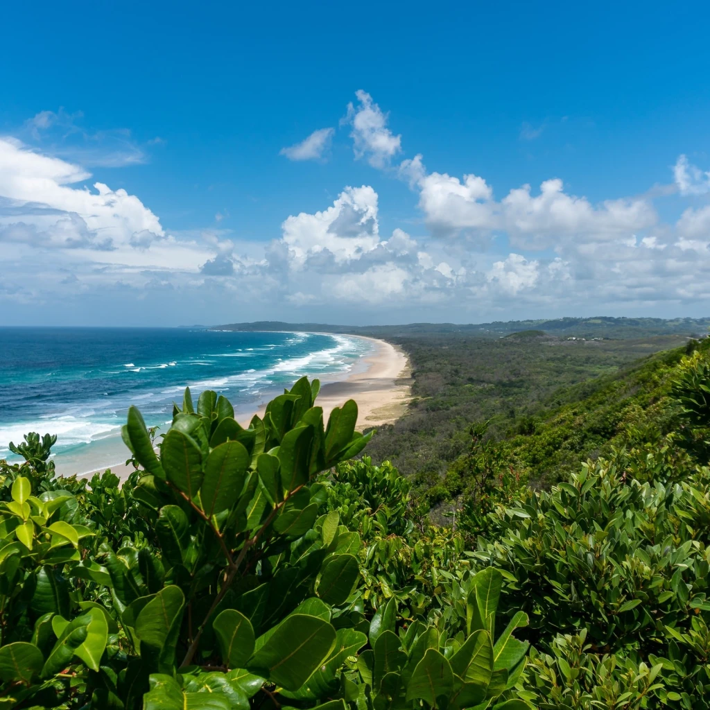 Küstenbild von Byron Bay Beach in Australien