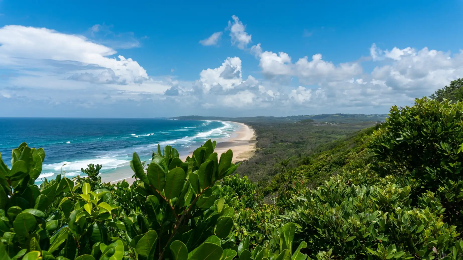 Küstenbild von Byron Bay Beach in Australien