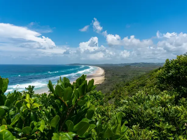 Küstenbild von Byron Bay Beach in Australien