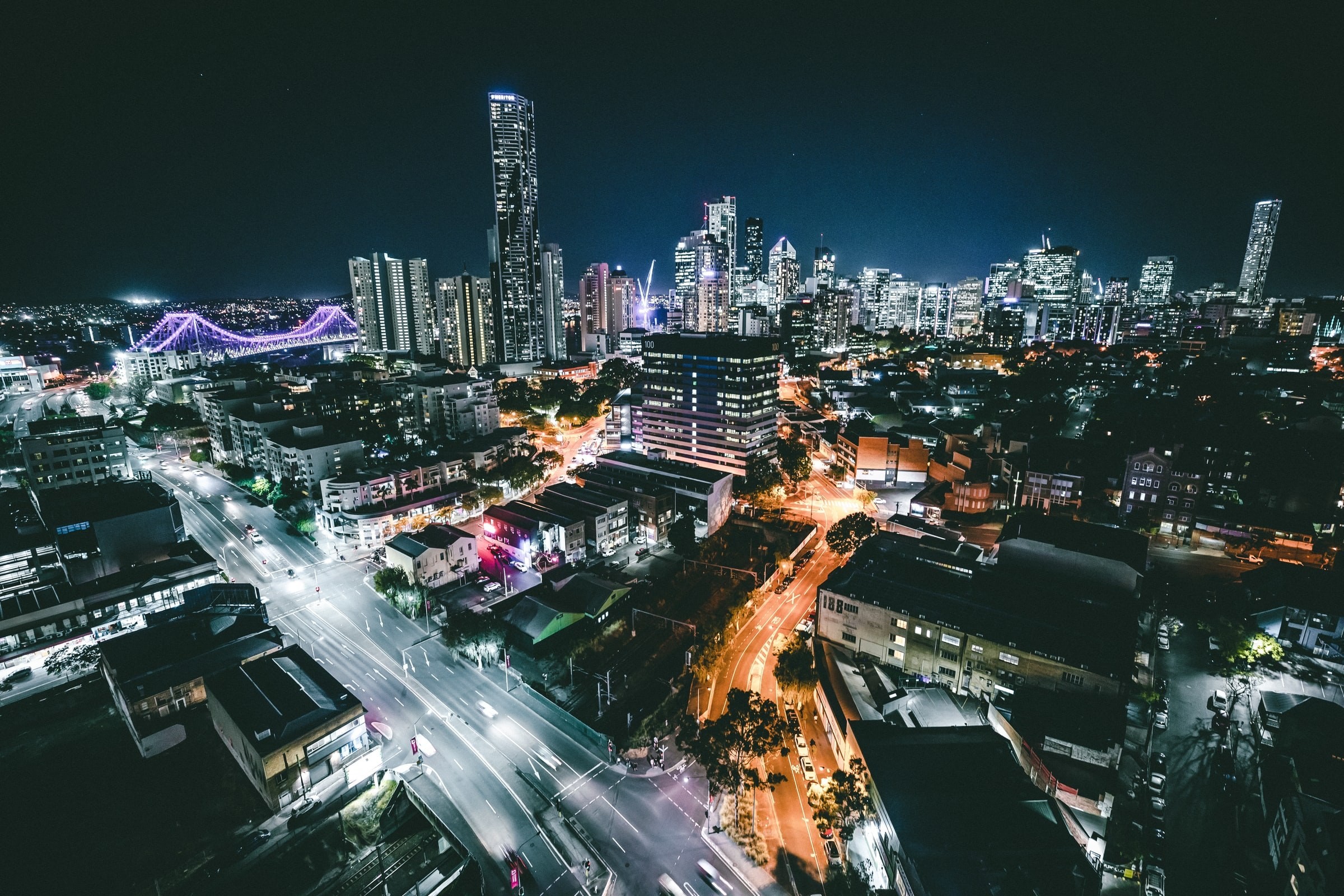 Australien Brisbane bei Nacht