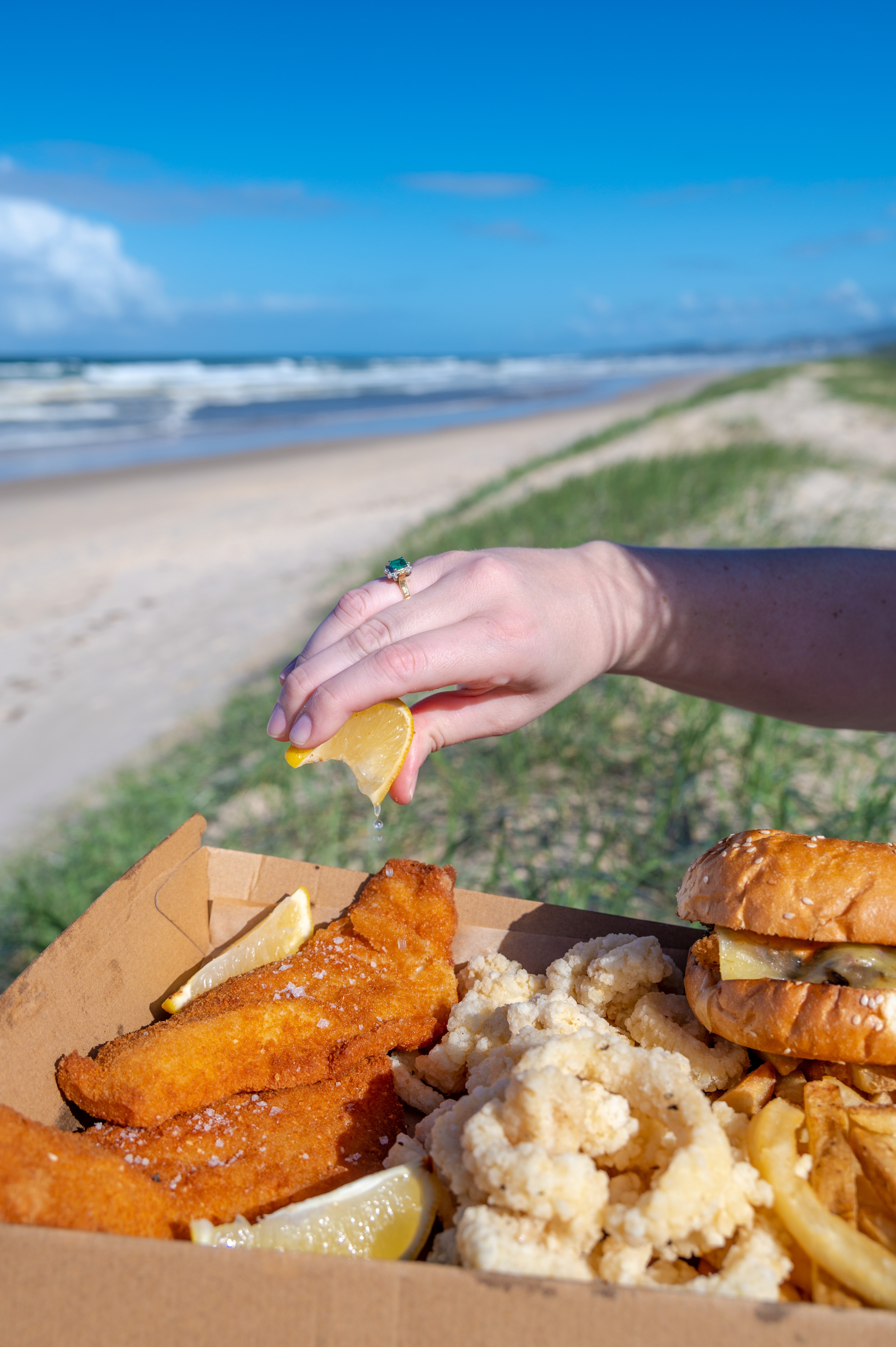 Aus queensland fish and chips cuisine Peregian beach
