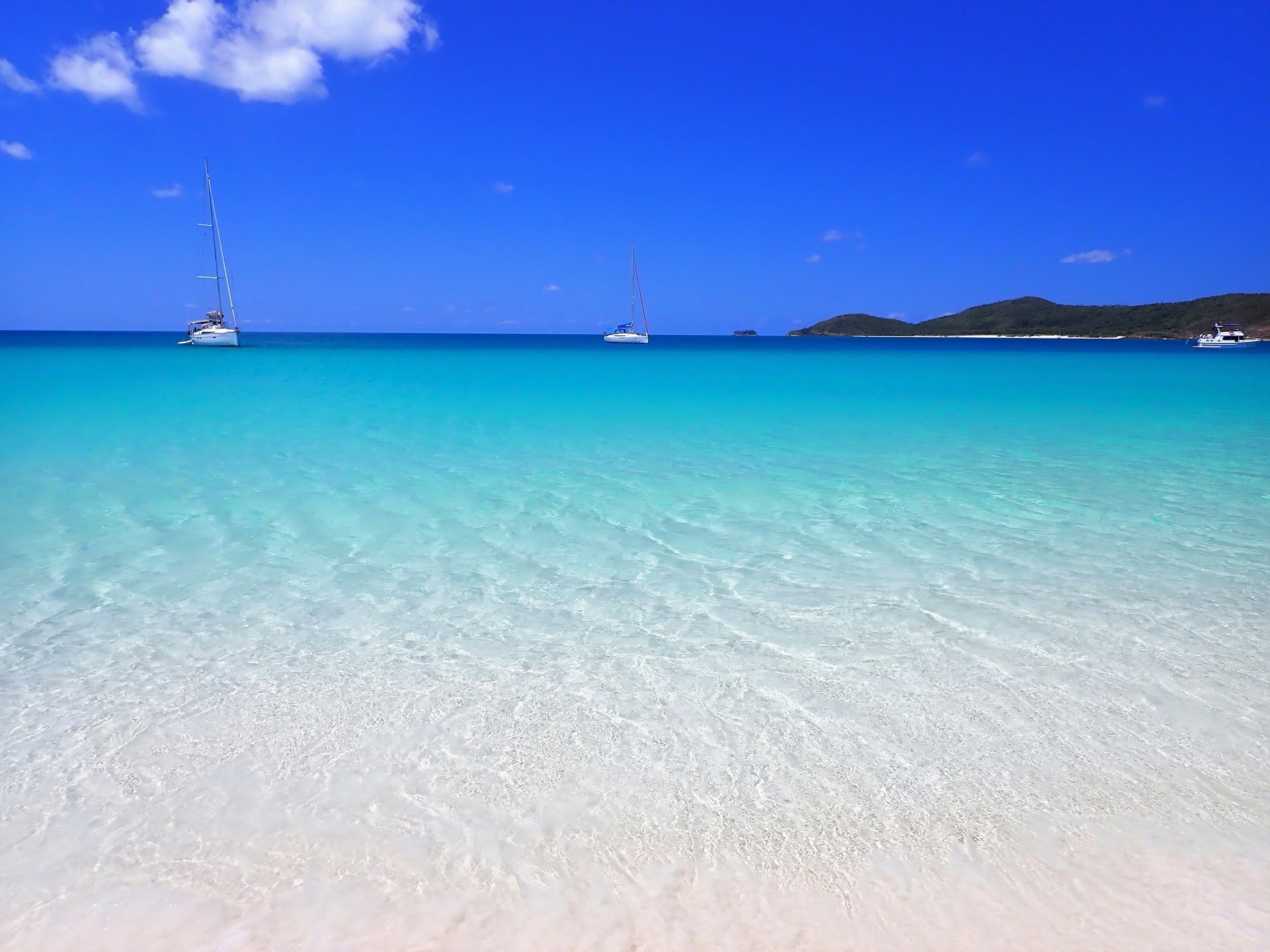Australien queensland whitsundays whitehaven beach azurblaues meer weißer sandstrand