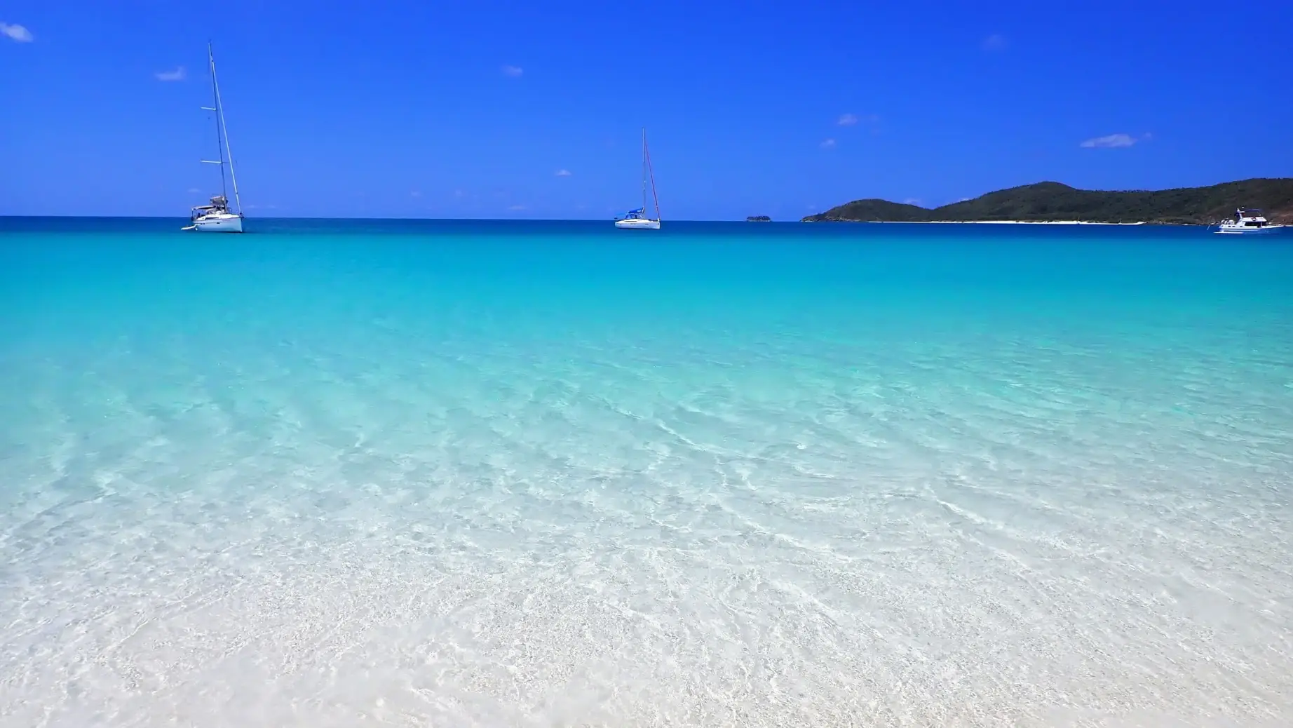 Australien queensland whitsundays whitehaven beach azurblaues meer weißer sandstrand