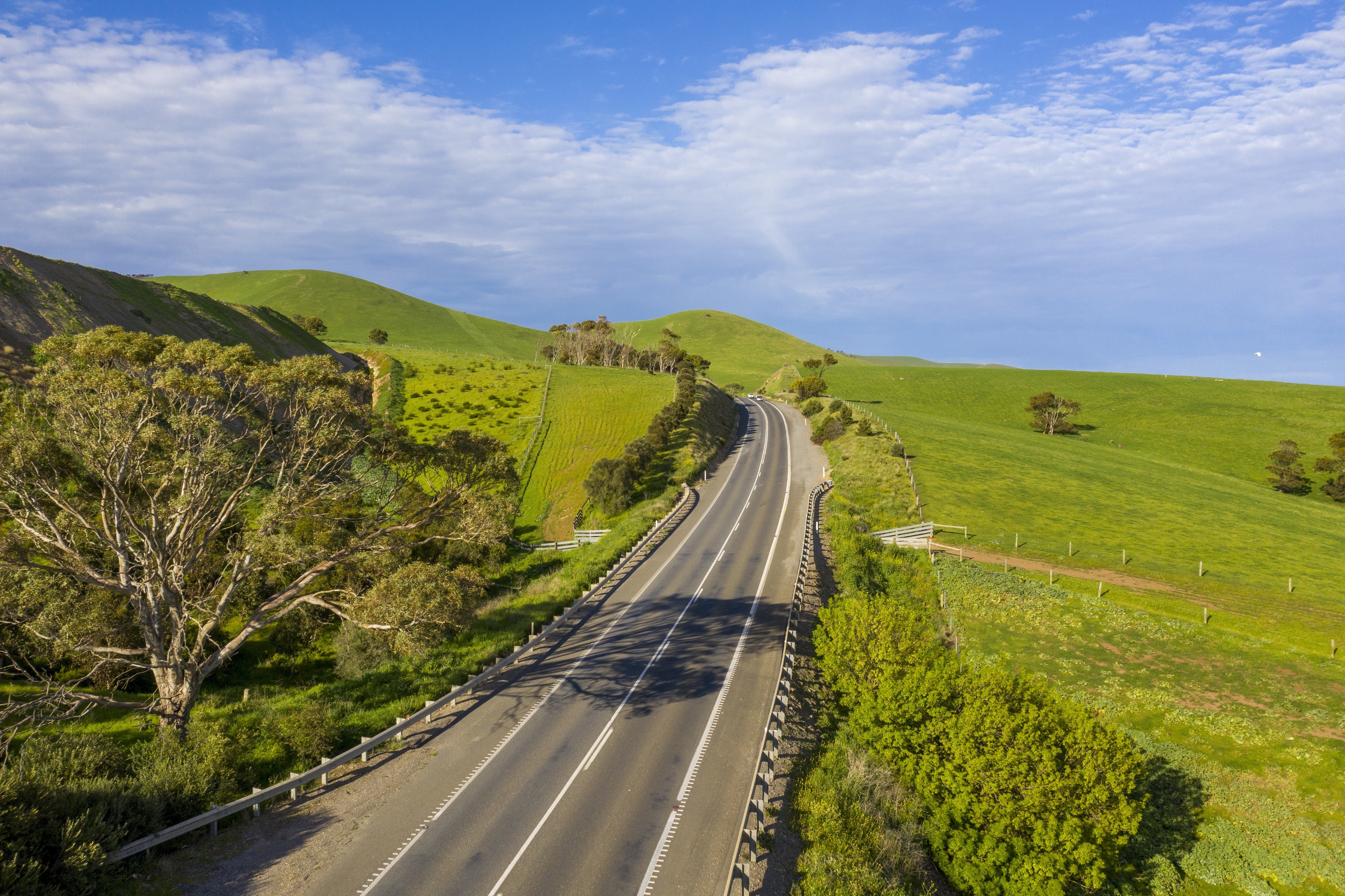 Paddocks above Sellicks beach Mc Laren Vale SA credit Tourism Australia