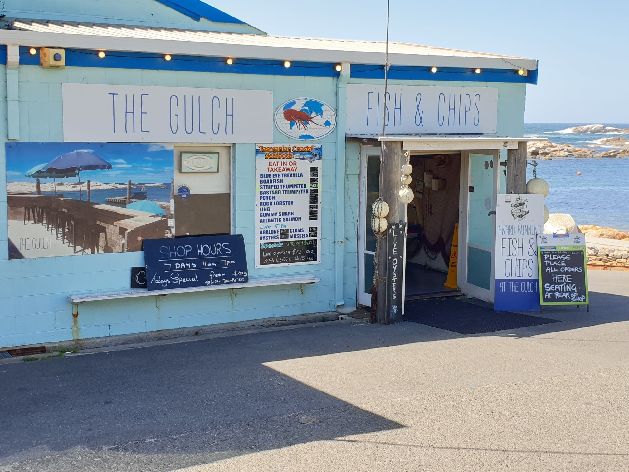 Bude die Fish and Chips verkauft auf Tasmanien