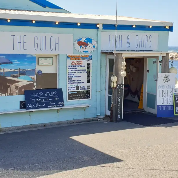 Bude die Fish and Chips verkauft auf Tasmanien