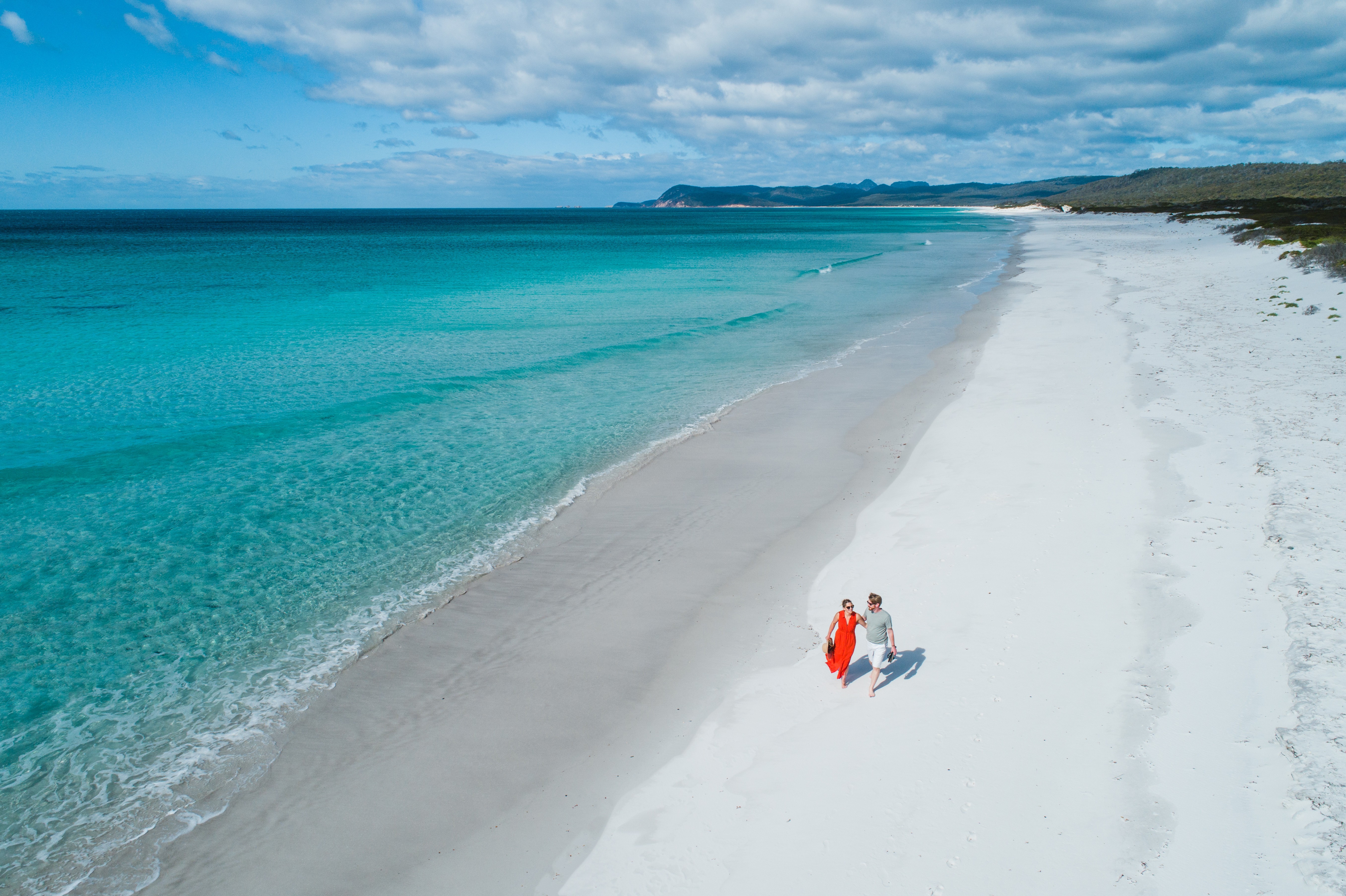 Australien tasmanien Freycinet National Park Halbinsel weißer sandstrand