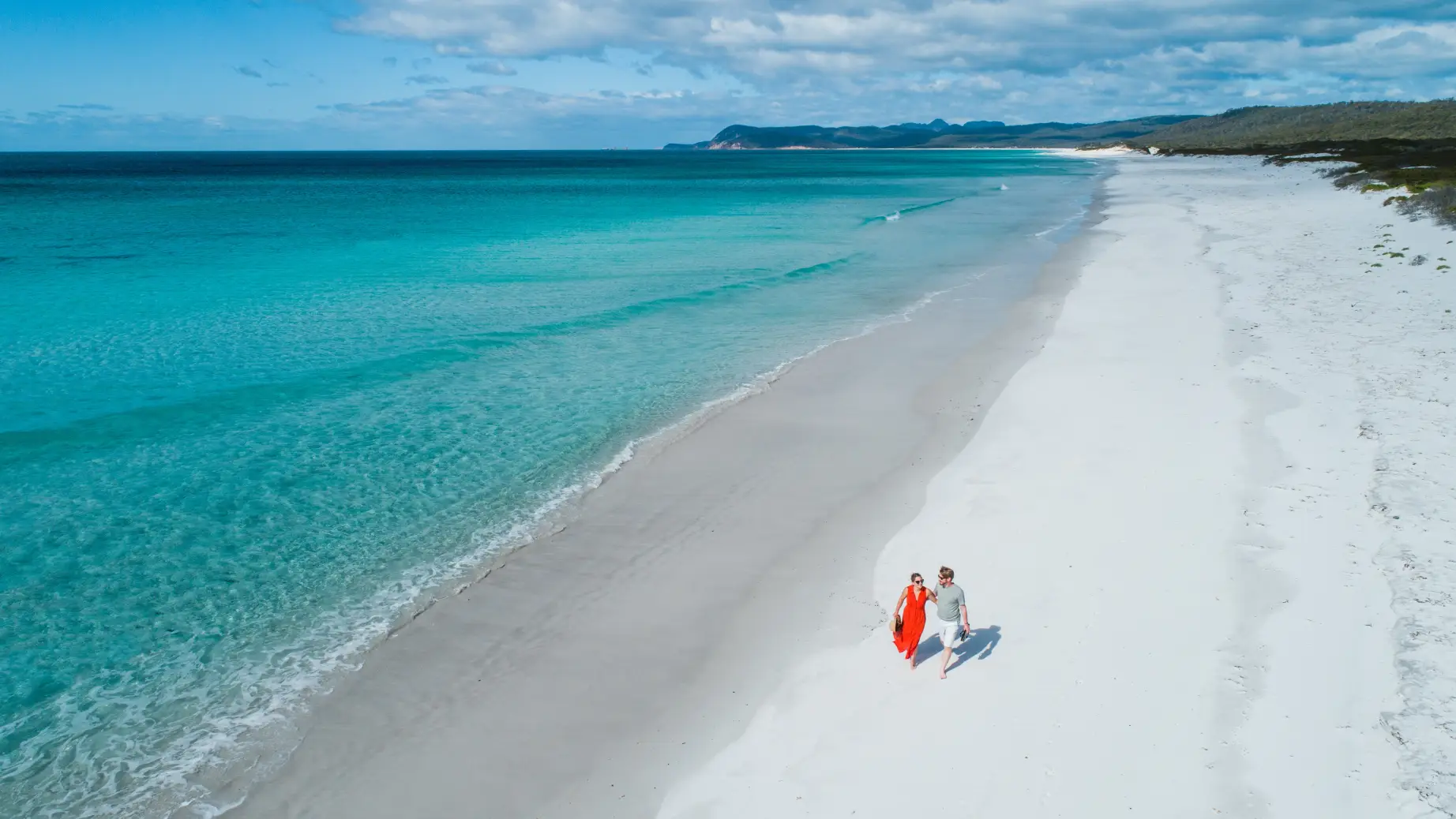 Australien tasmanien Freycinet National Park Halbinsel weißer sandstrand