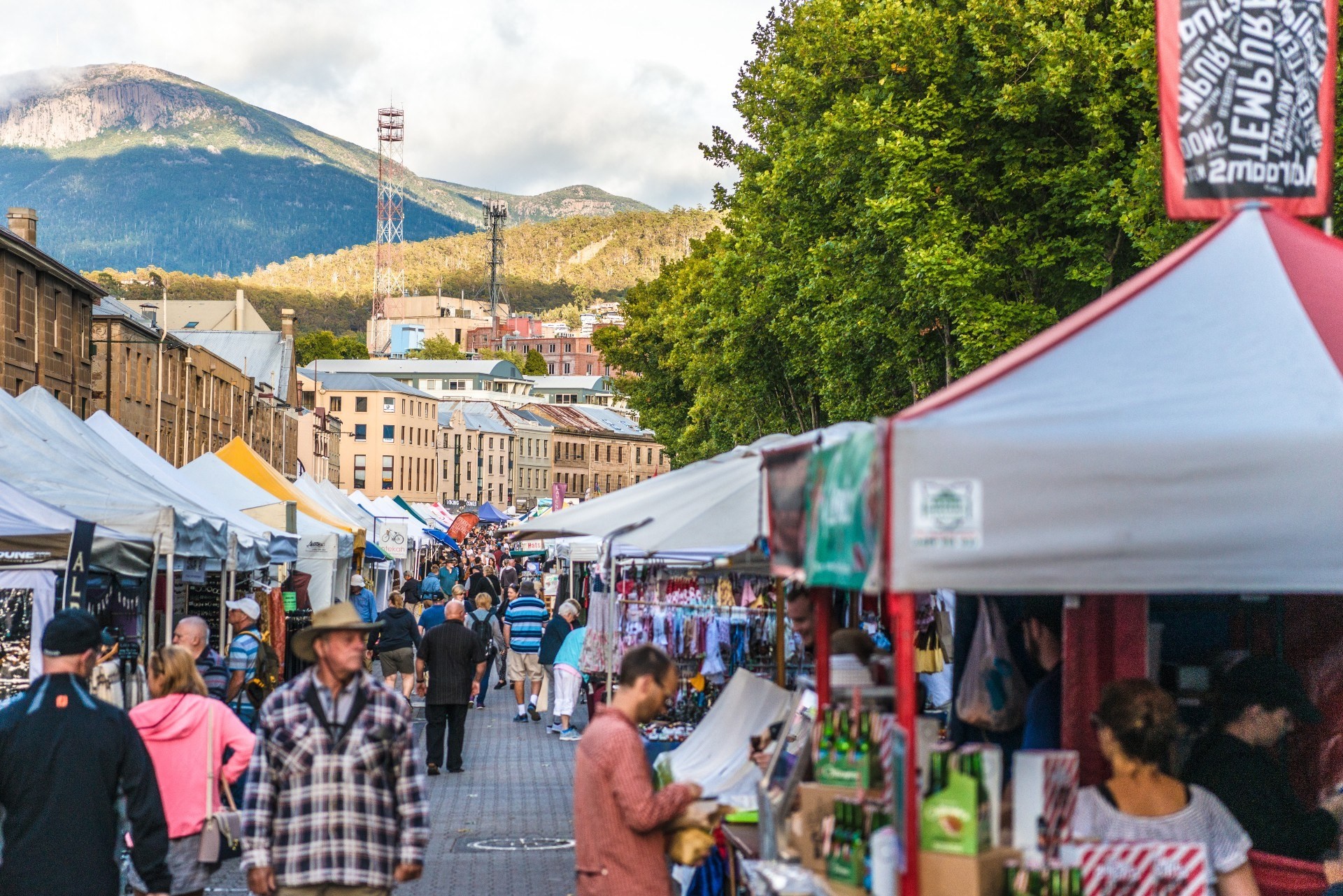 Salamanca Markets in Hobart, Tasmania, Australia