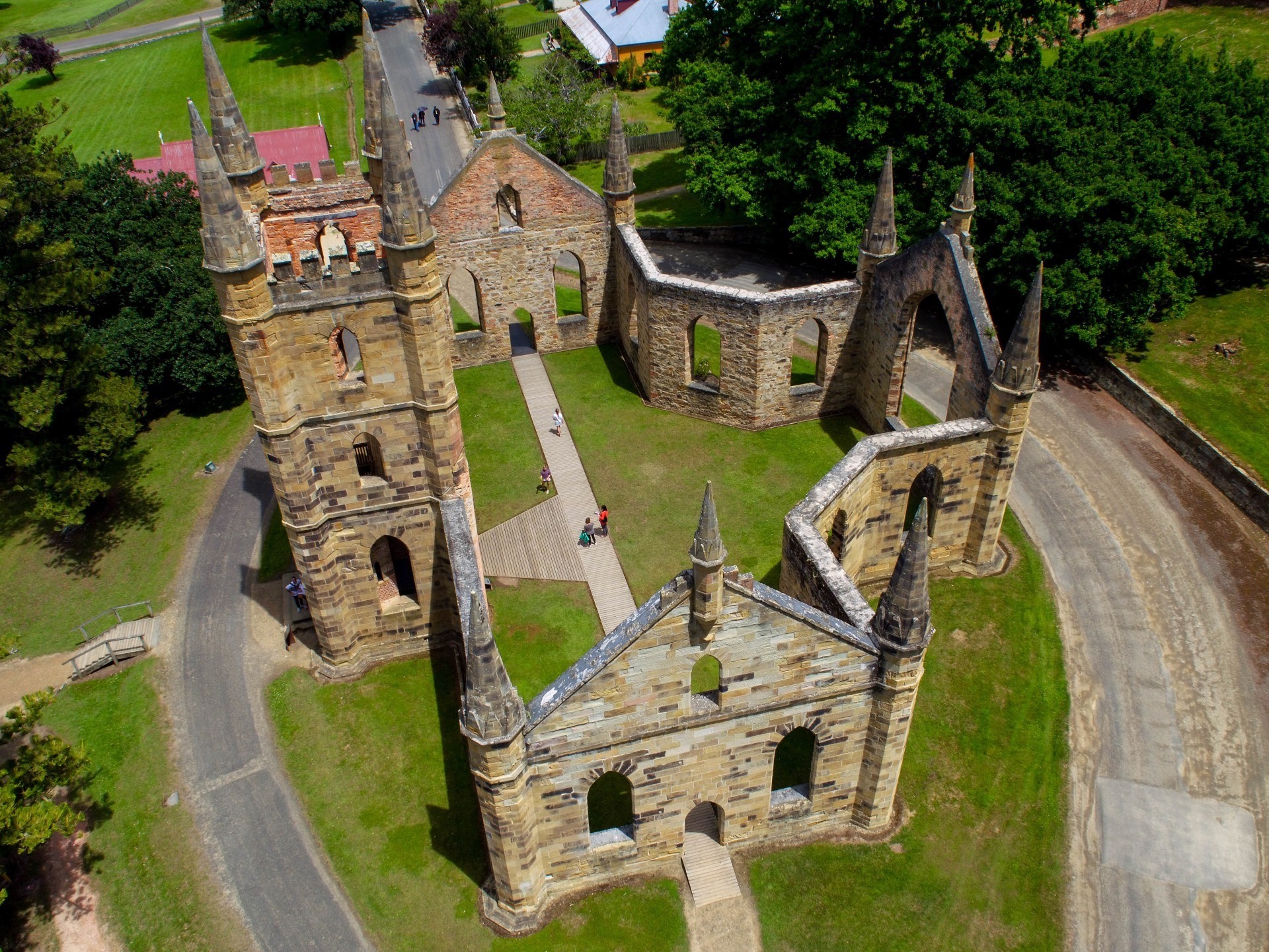 View of Port Arthur Prison UNESCO World Heritage Site from above