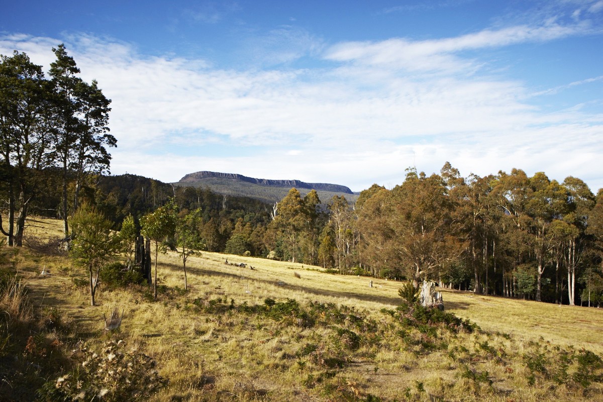 Australien Tasmanien Highland Lakes Road Ausblick