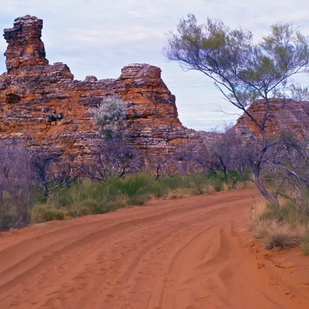 Australië Purnululu Nationalpark Bungle Bungles onverharde weg