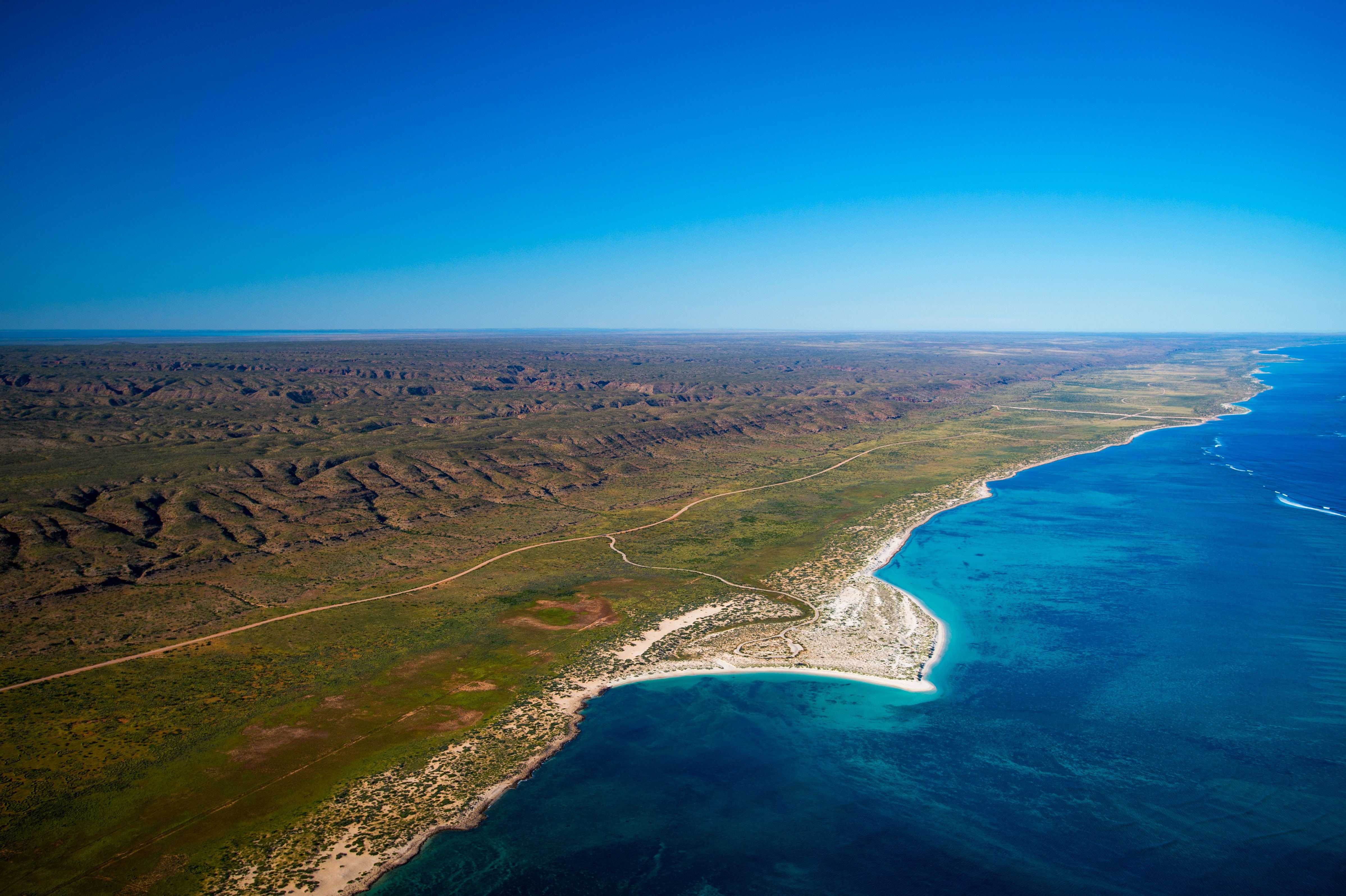 Western Australia – Ningaloo Reef and Cape Range National Park from above