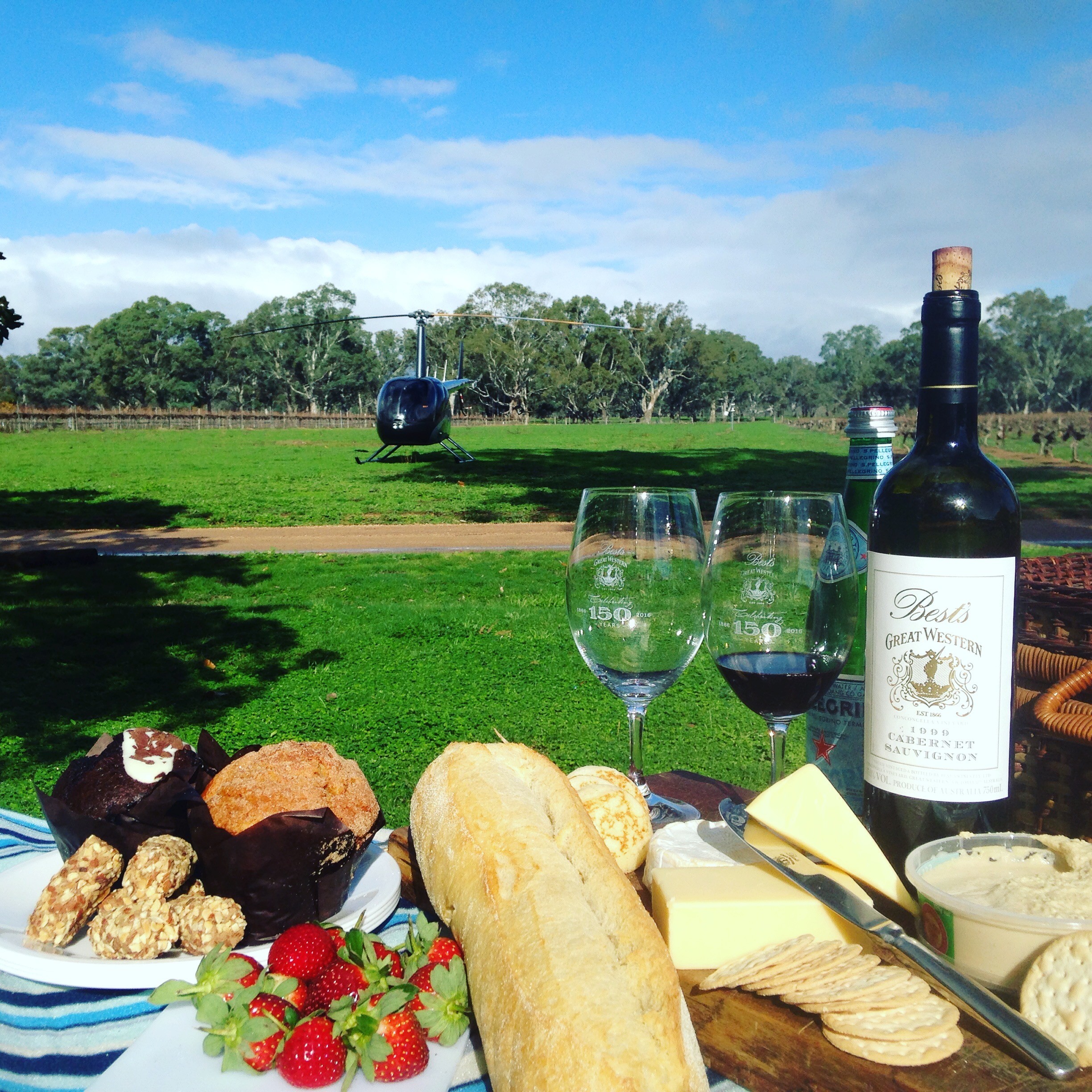 Australien grampians wein verkostung helikopter flug