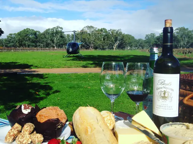 Australien grampians wein verkostung helikopter flug