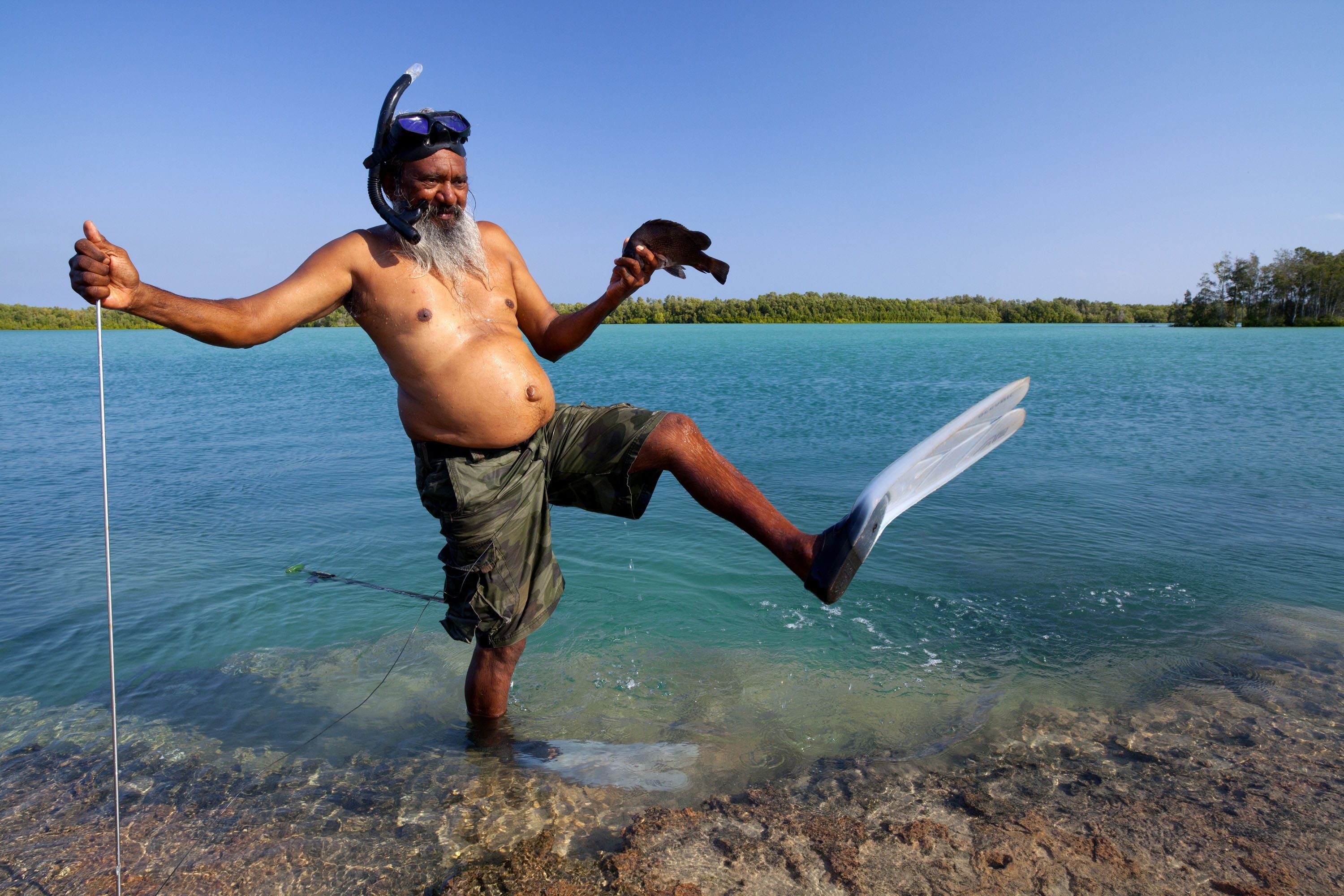 Australien Westaustralien Aborigines Fischen