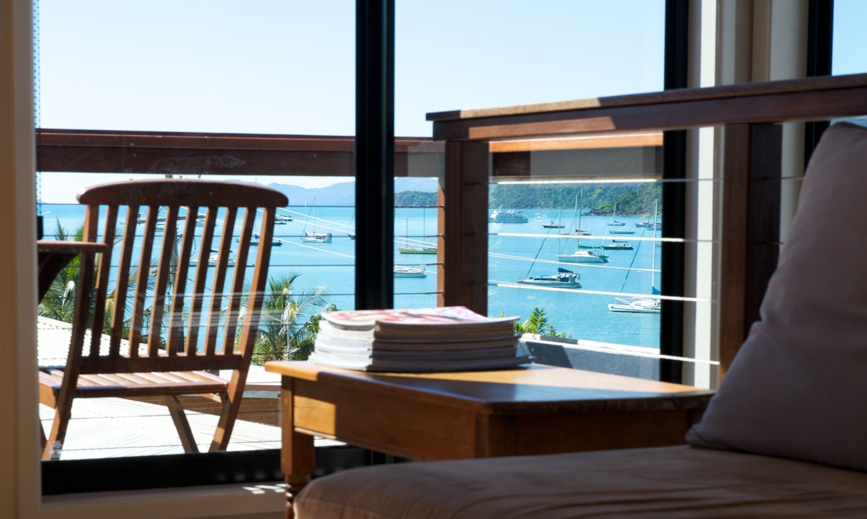 Australien Airlie beach bnb queensland blick aufs meer segelboote