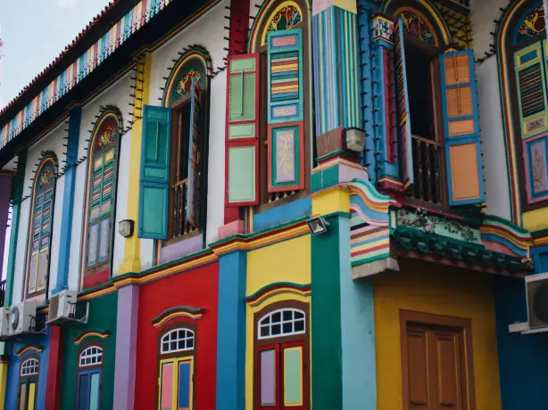 Colourful building in Singapore