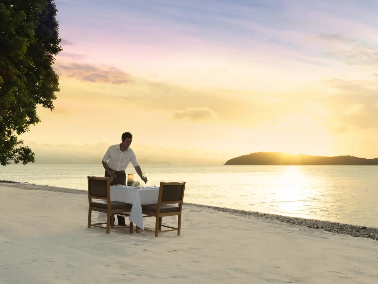 aus couples great barrier reef pebble beach private dining cuisine