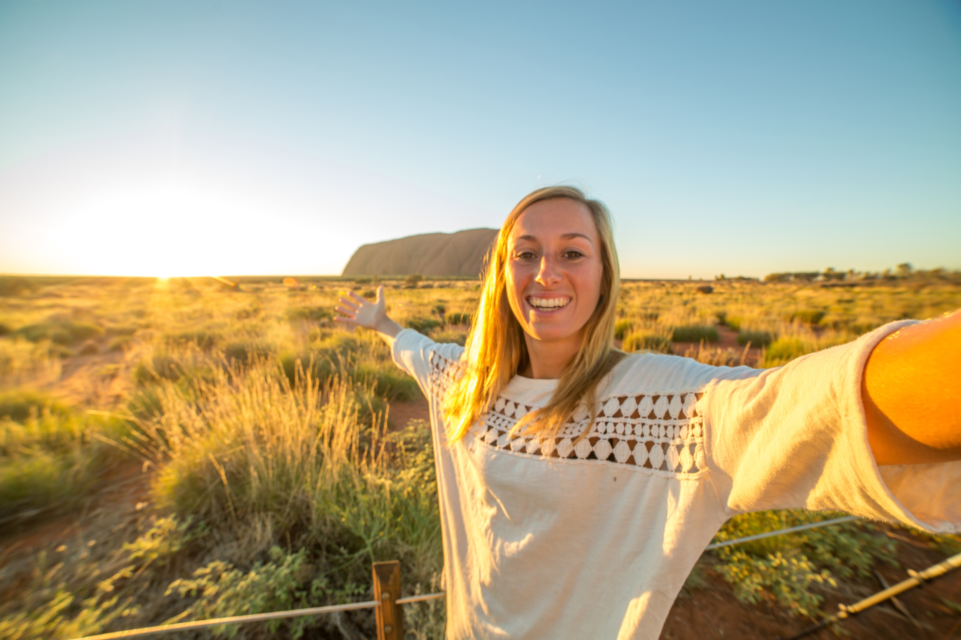 Alleinreisender im australischen Outback