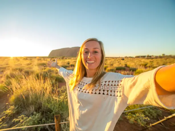 Alleinreisender im australischen Outback