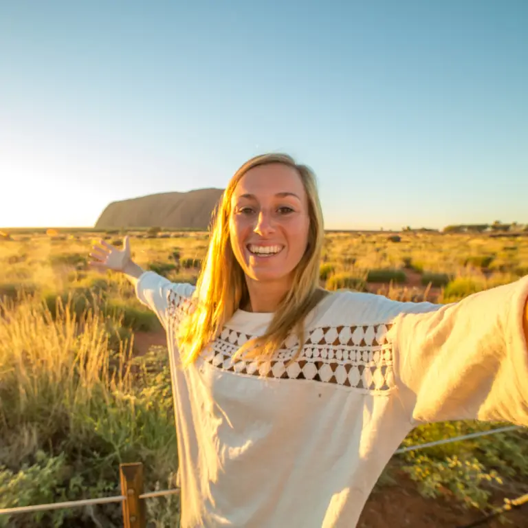 Alleinreisender im australischen Outback