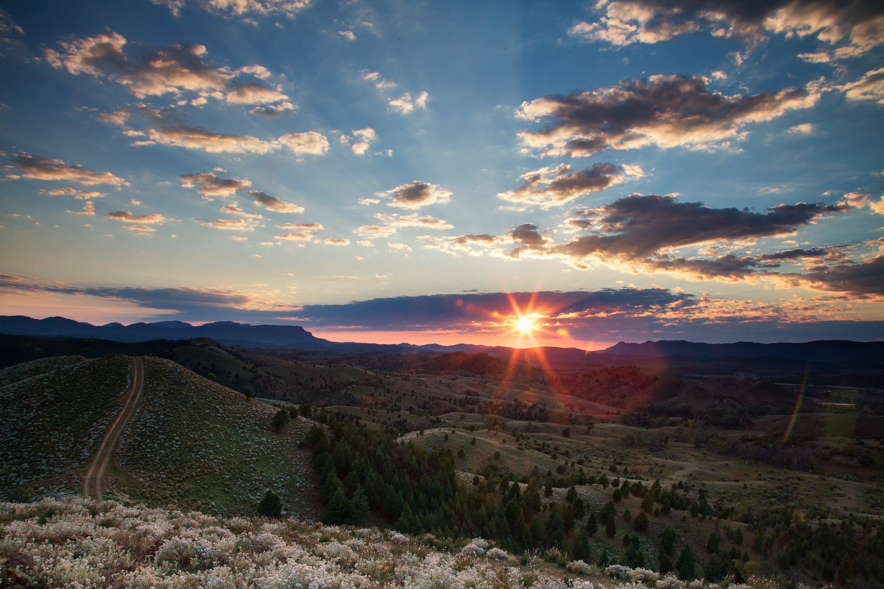 Australien, Südaustralien, Flinders Ranges Nationalpark, Sonnenaufgang