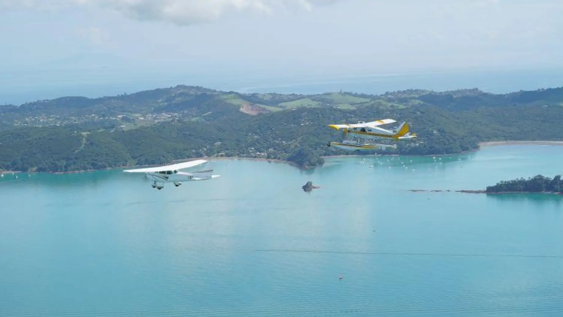 Nz waiheke island scenic flight