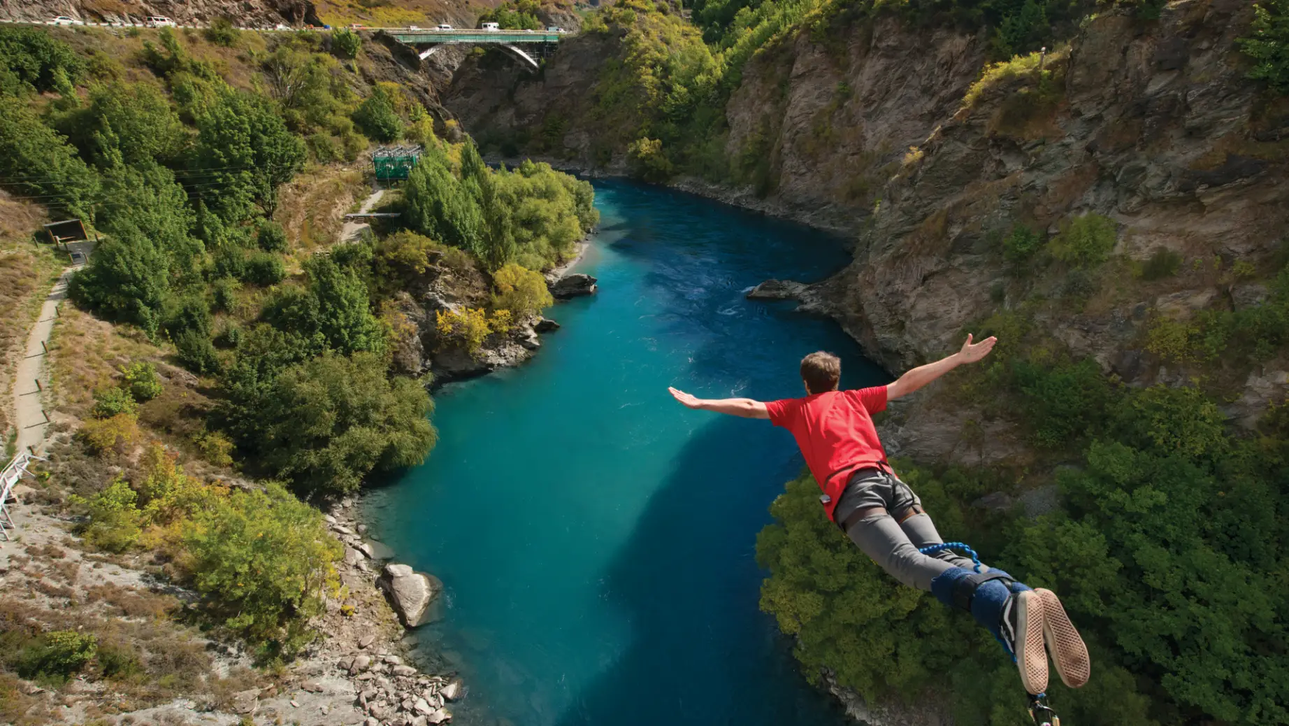 Nz south island queenstown kawarau bridge bungy jumping