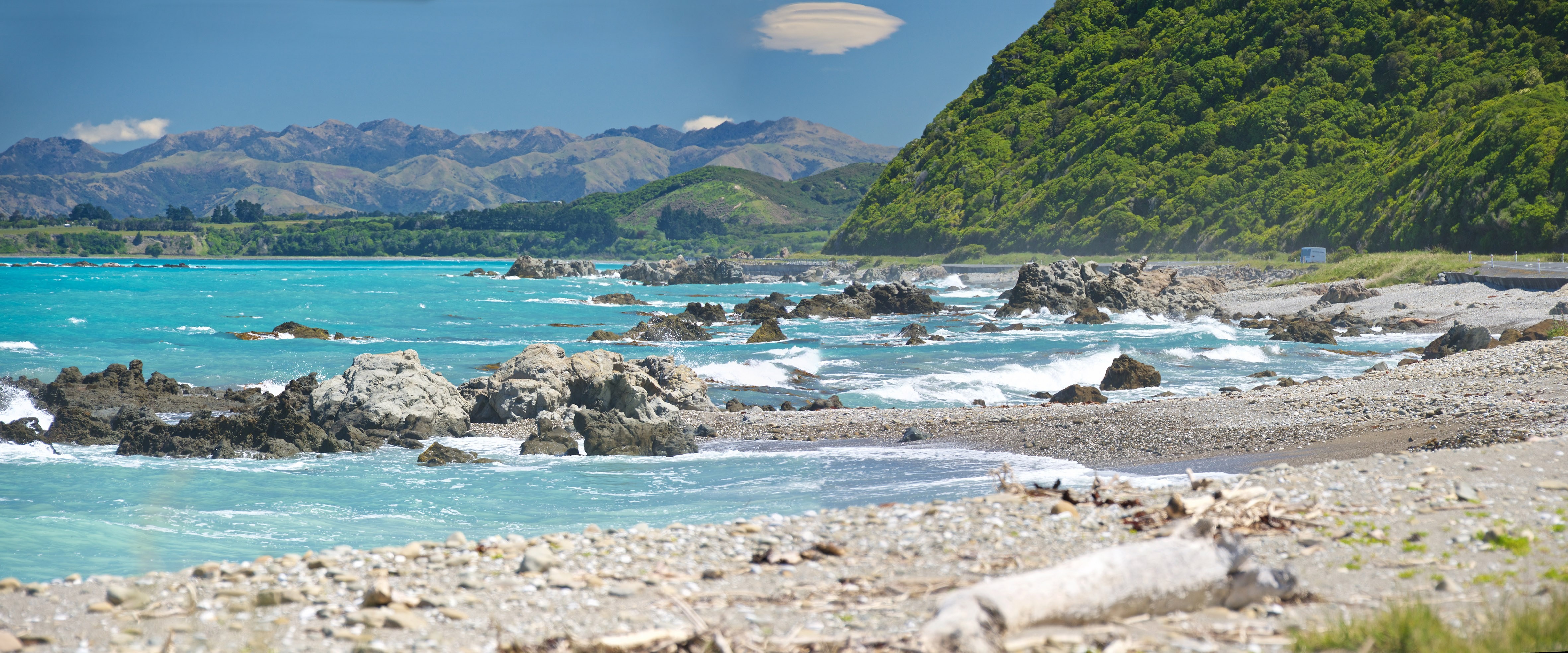 nz-south-canterbury-Kaikoura coast Panorama