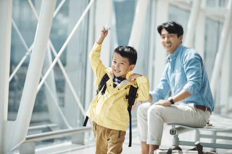 flights cathay pacific children travelling with kids airport