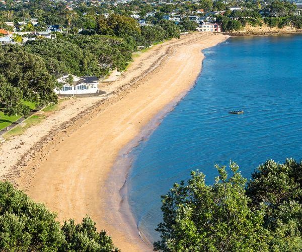 Nz north auckland takapuna beach