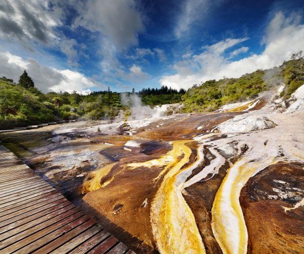 Nz north taupo geothermal orakei silica terraces