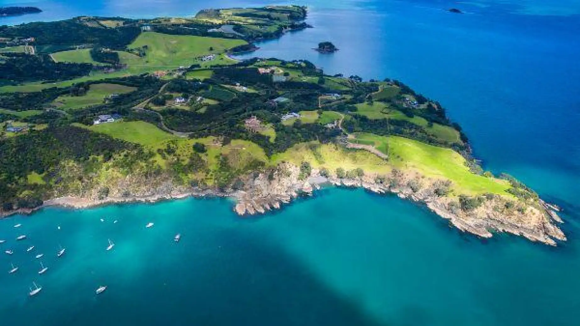 Nz north waiheke island aerial view how to get there